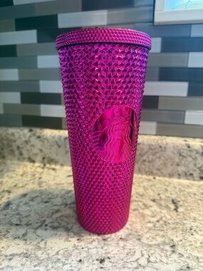 Starbucks Metallic Pink Studded Tumbler